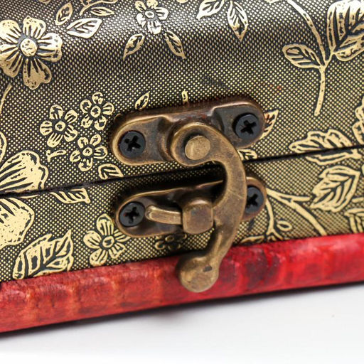 Шкатулка для украшений «Сундучок. Незабудки», дерево, 6×5.8×8.4 см