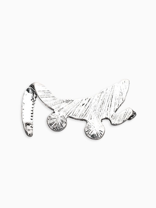 Брошь для кармана "Крокодил", цвет чернёное серебро