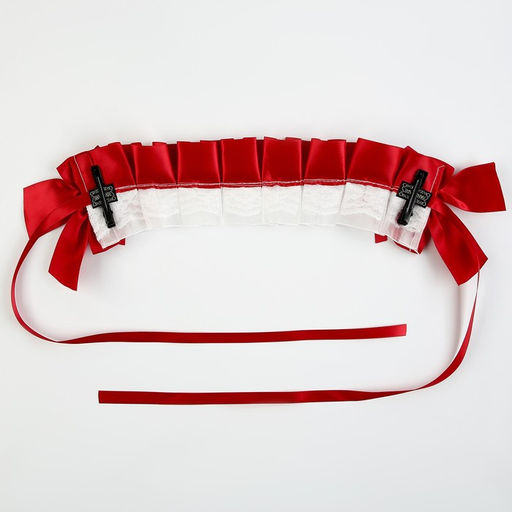 Карнавальная повязка Лолита цвет красный с белым кружевом - Simaland фото 10