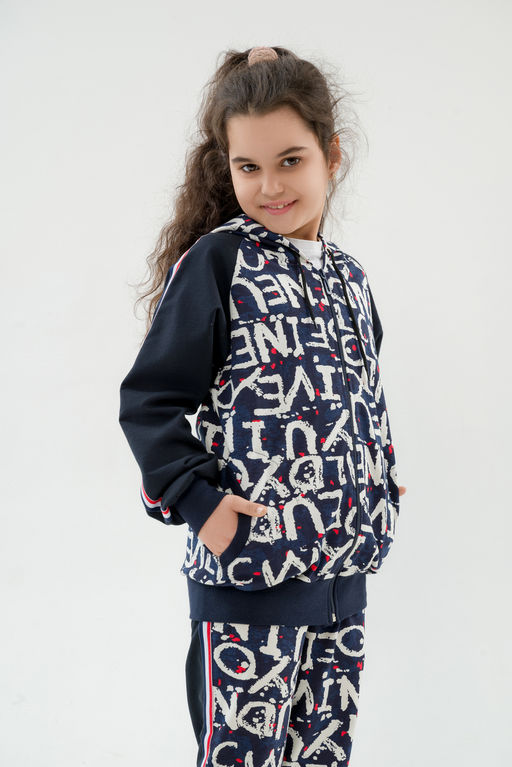 Костюм подростковый из футера 2-хн джемпер и брюки SportLand буквы - Амадэль фото 12