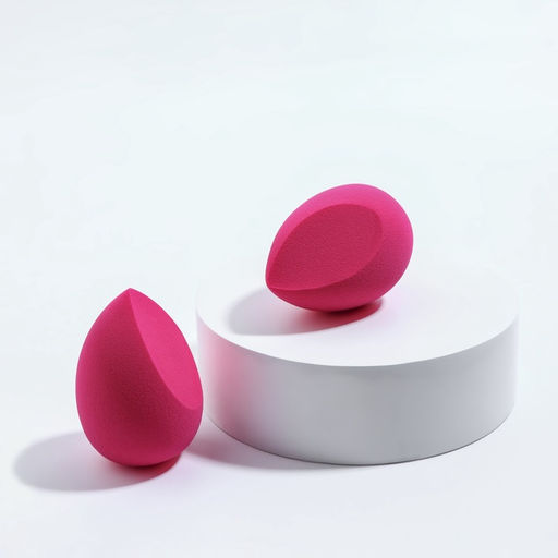 Спонжи для макияжа «Сердце», в футляре, 2 шт., розовые