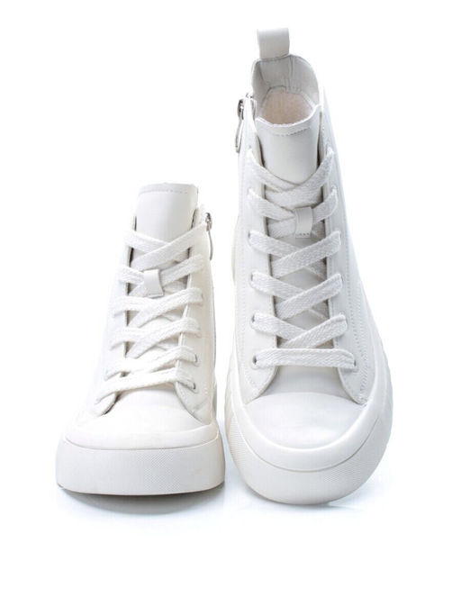 04-YSN2285-2 WHITE Ботинки женские зимние (натуральная и искусственная кожа, шерсть)