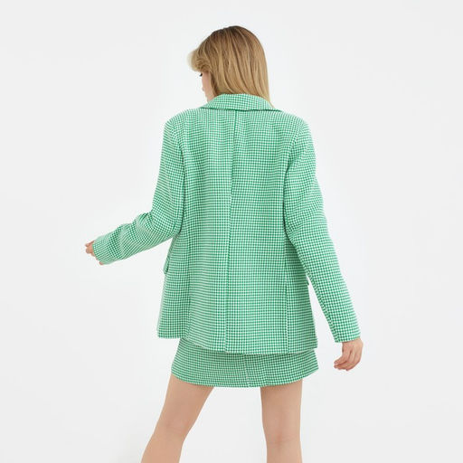 Пиджак женский двубортный MIST, размер 46, цвет зелёный, белый