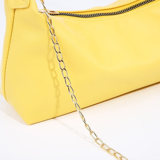 Сумка-багет на молнии, цвет жёлтый - Simaland фото 4