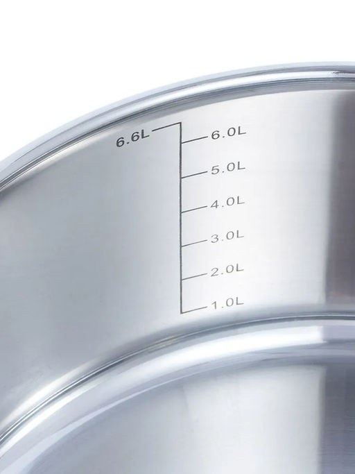 1295 GIPFEL Кастрюля SIGNO 28x12см/6,6 л со стеклянной крышкой, c капсульным дном. Материал: нерж. сталь 18/10. Толщина: 0,8мм