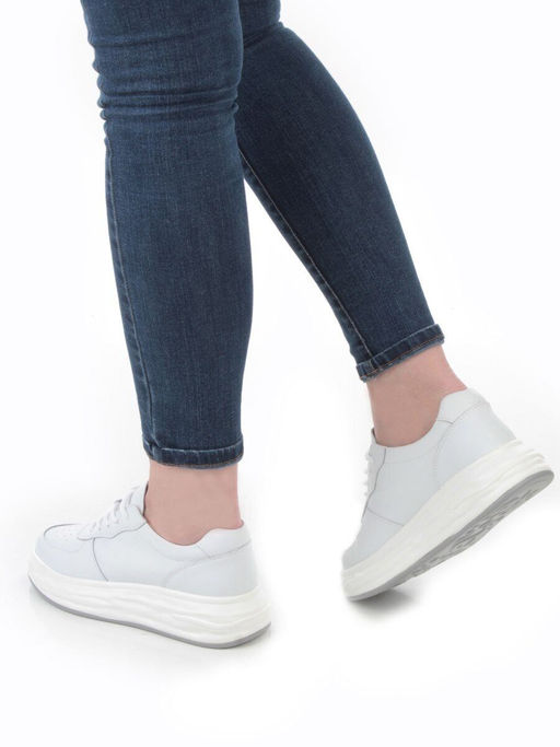 05-PDD181-1 WHITE Кроссовки женские (натуральная кожа) - Фабричный китай фото 3