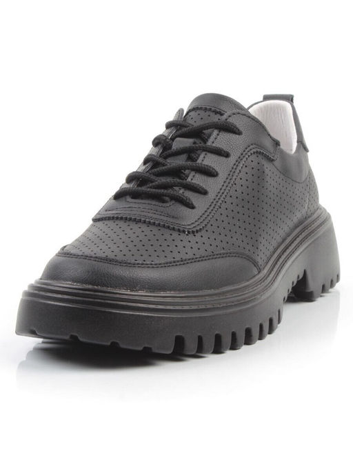 03-YH329-3 BLACK Полуботинки женские (натуральная кожа)