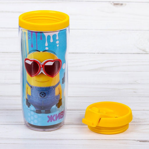 Термостакан «Живи ярко!», 350 мл, Гадкий Я