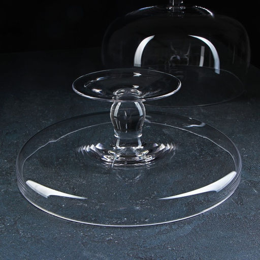 Подставка для торта на ножке со стеклянной крышкой Magistro «Лакомство», 28×28 см