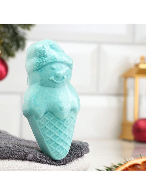 Цена за 2 шт. Бомбочка для ванн Снеговик с ароматом лаванды, 55 г