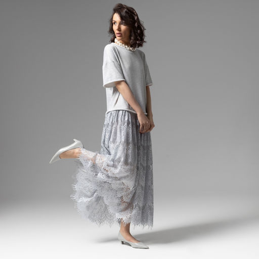 Платье комбинированное с кружевом, Откровенный шик - Charutti фото 4