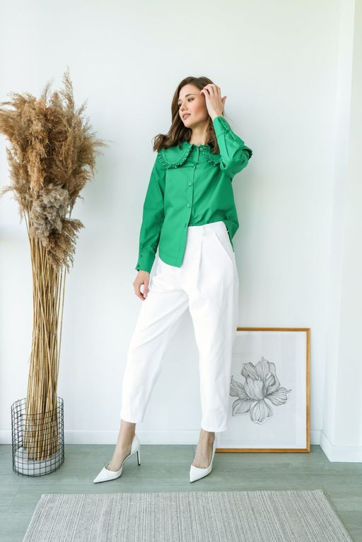 Блуза AURA 2046-170 зелёный  фото 3