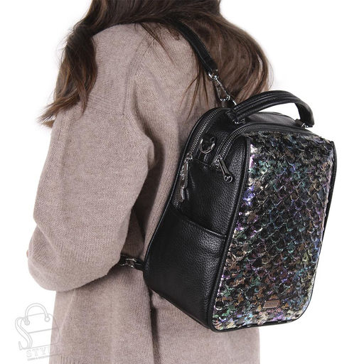 Рюкзак женский 69088-2 black Velina Fabbiano-Safenta/50 в Новосибирске