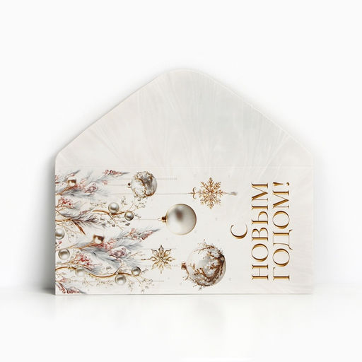 Цена за 10 шт. Конверт для денег «С Новым годом», 16.5×8 см