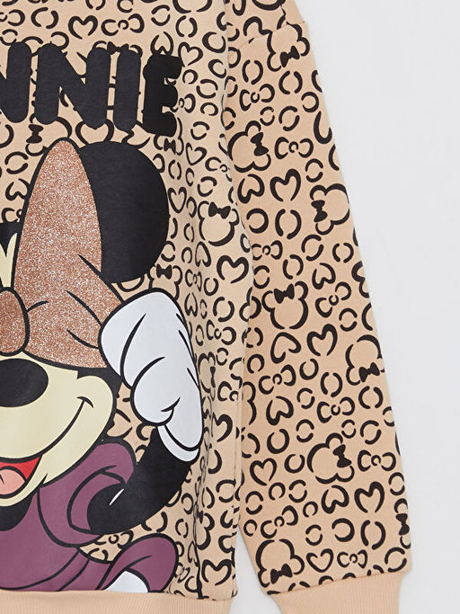 Bisiklet Yaka Minnie Mouse Bask?l? Uzun Kollu K?z ?ocuk Sweatshirt - Waikiki фото 3