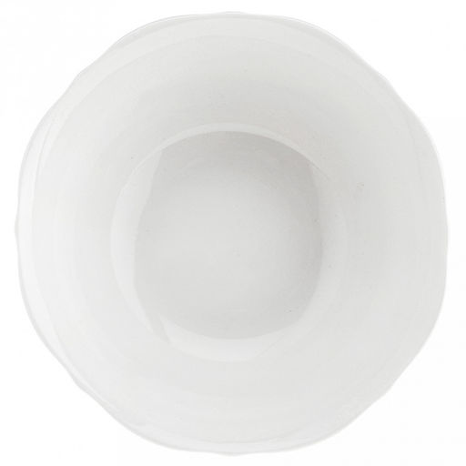 "Совершенство" Салатник фарфоровый 220мл, д11,5х5,1см, белый, рельефный декор, волнистый край (Китай)