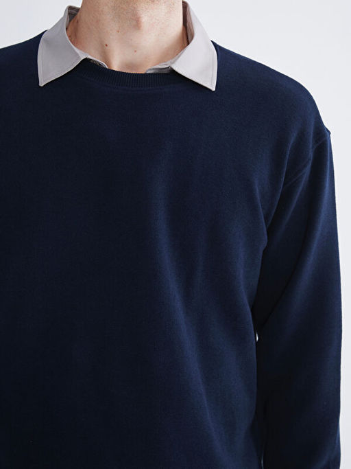 Bisiklet Yaka Erkek Sweatshirt