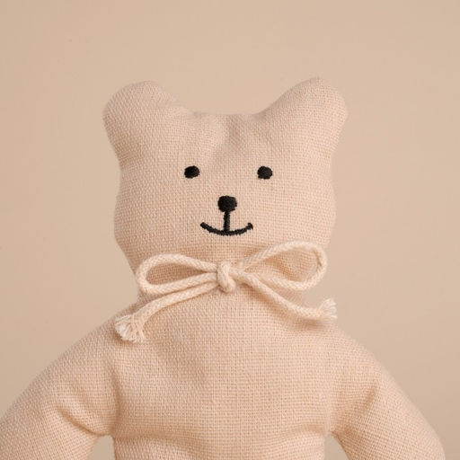 Мягкая игрушка «Мишка», с бантиком, 17 см, цвет бежевый