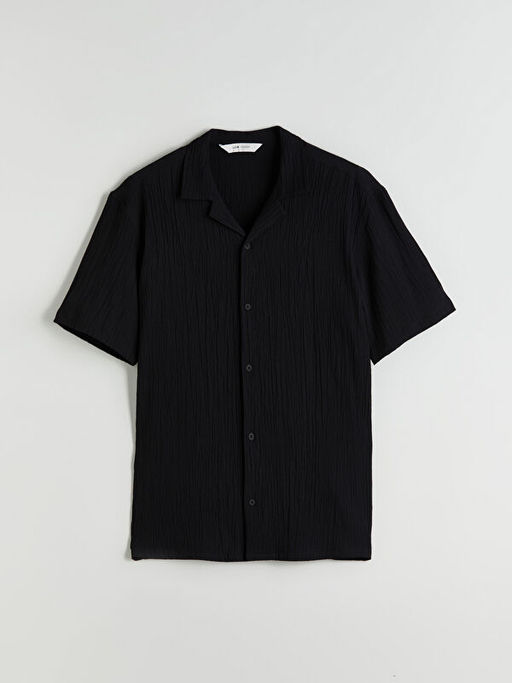 Regular Fit Resort Yaka K?sa Kollu Erkek G?mlek