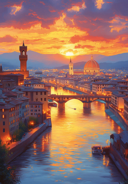 ФРЕЯ Пазл 2000 элемент. PZL-2000/40 Флорентийский закат