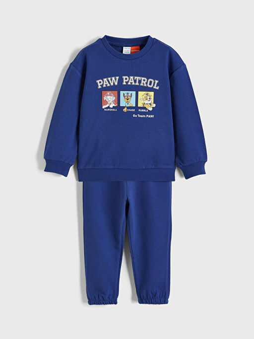 Erkek Bebek Paw Patrol Bask?l? Sweatshirt ve E?ofman Alt?