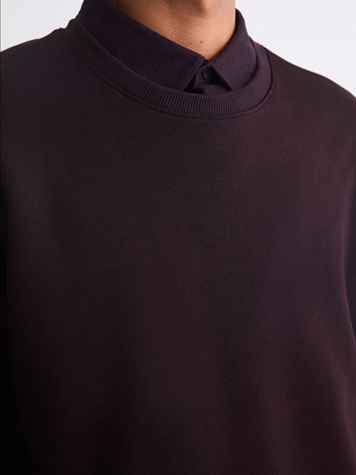 Bisiklet Yaka Kal?n Erkek Sweatshirt