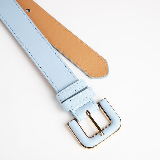Ремень женский, ширина 3 см, винт, пряжка со вставкой, цвет голубой - Simaland фото 4