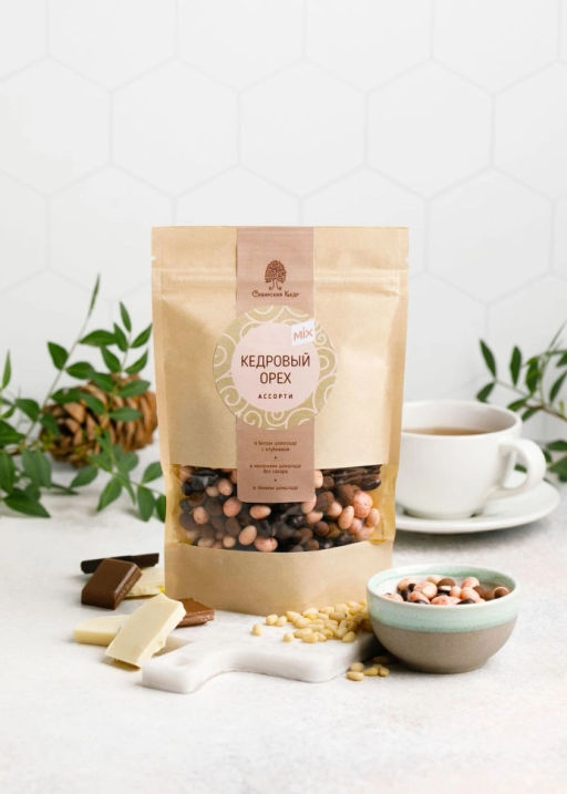 Ядро кедрового ореха в молочном шоколаде ассорти, 150 г - Сибирский кедр фото 6