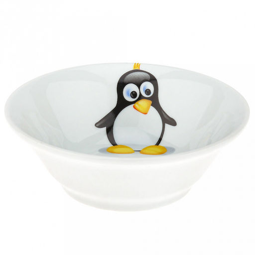 Салатник фарфоровый Пингвинчики 360мл, д14,5см, h5см, форма Идиллия (Беларусь)
