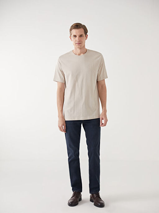 Bisiklet Yaka Penye Erkek Ti??rt