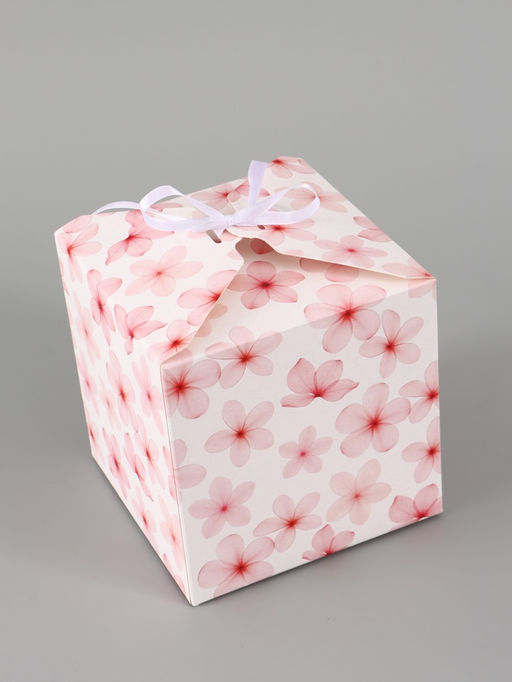 Цена за 10 шт. Коробка подарочная складная «Цветы», 12×12×12 см