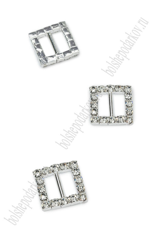 Пряжка со стразами 16 мм (5 шт) "Квадрат" SF-7520, №1