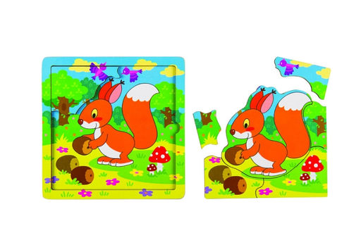 Игра из дерева "Бельчонок" (собираем по картинке) (Baby Step)