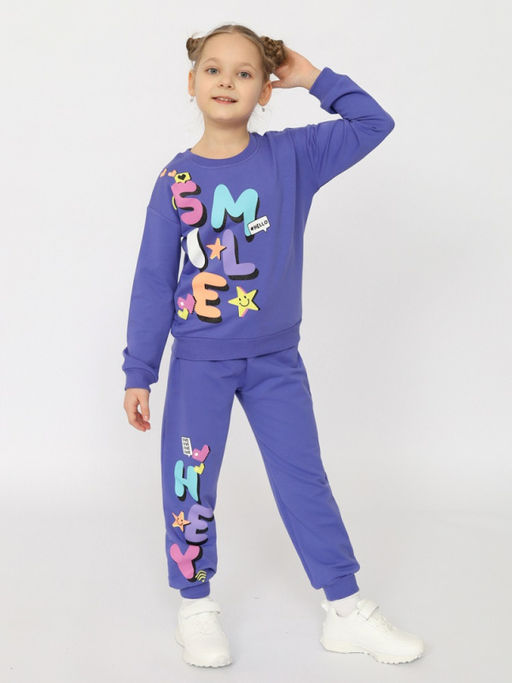 CRB wear/CSKG 90238-44-395 Комплект для девочки (джемпер, брюки),фиолетовый/Ex.Cherubino  фото 7