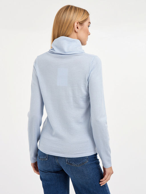 водолазка женская базовая из шерсти с воротником хомут - Glenfield фото 7