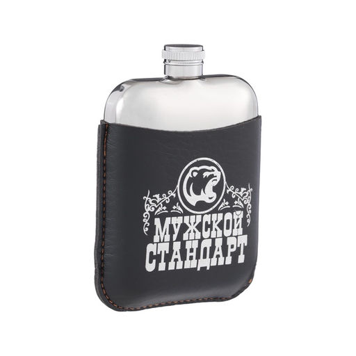 Фляжка Мужской стандарт, нержавеющая сталь, 180 мл, 6 oz