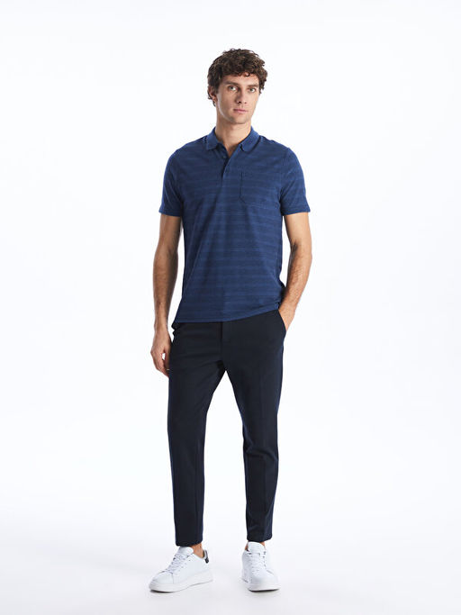 Polo Yaka K?sa Kollu ?izgili Erkek Ti??rt