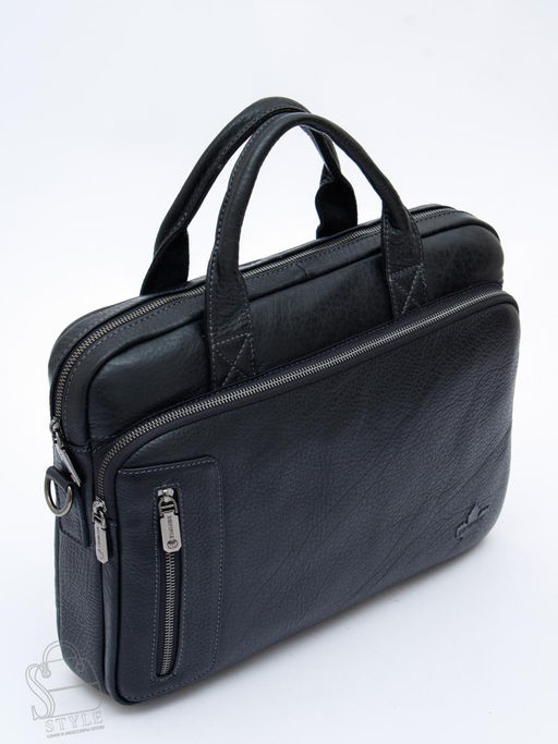 Портфель мужской кожаный 0991Z black Zinimsk