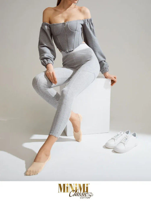 MINI BELL (200/10) подследники х/б (с силиконом) - beige - Minimi фото 8
