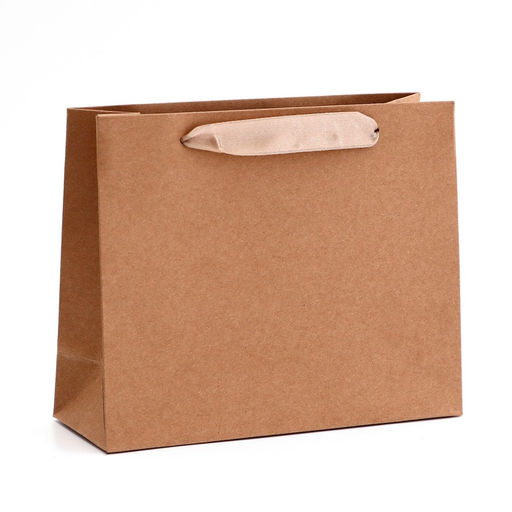 Цена за 5 шт. Пакет крафт без печати, 22×8×18 см 260 г/м²
