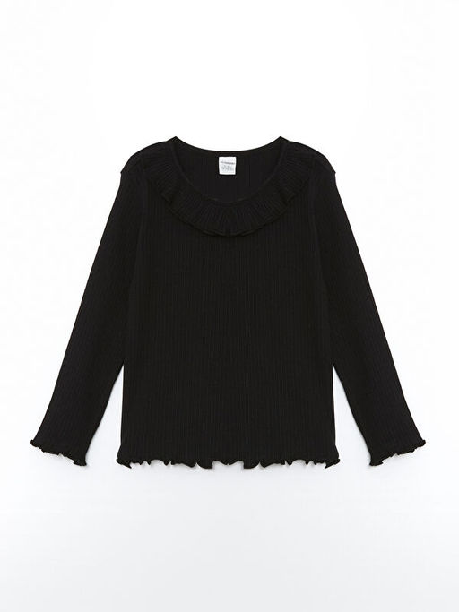 Bisiklet Yaka Basic K?z ?ocuk Ti??rt