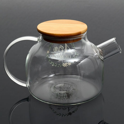 Чайник заварочный с бамбуковой крышкой Дом, 1000 мл - Дорого внимание фото 3
