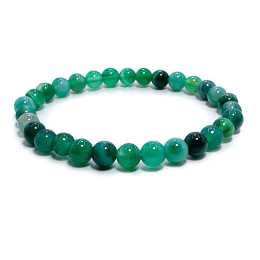 Браслет из камня Зеленый агат дарует карьерный рост и взаимовыгодное сотрудничество