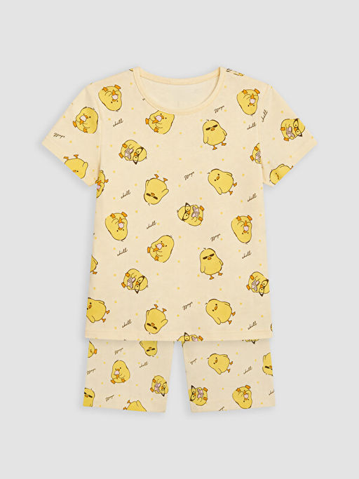 K?z ?ocuk ?ortlu Pijama Tak?m?
