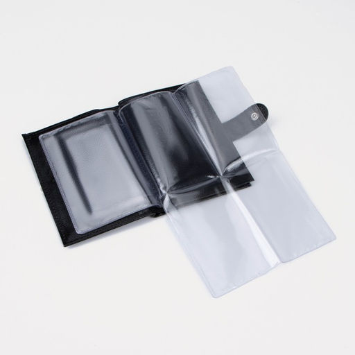 Обложка для автодокументов и паспорта, отдел для купюр, карманы для карт, цвет чёрный - Textura фото 5