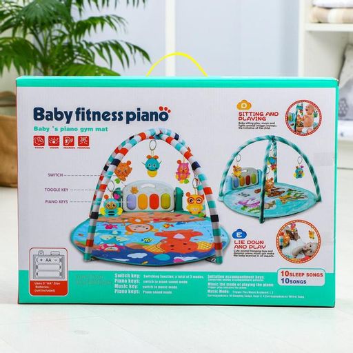 Развивающий коврик Игра малыша, с пианино, круглый, голубой - Simaland фото 8