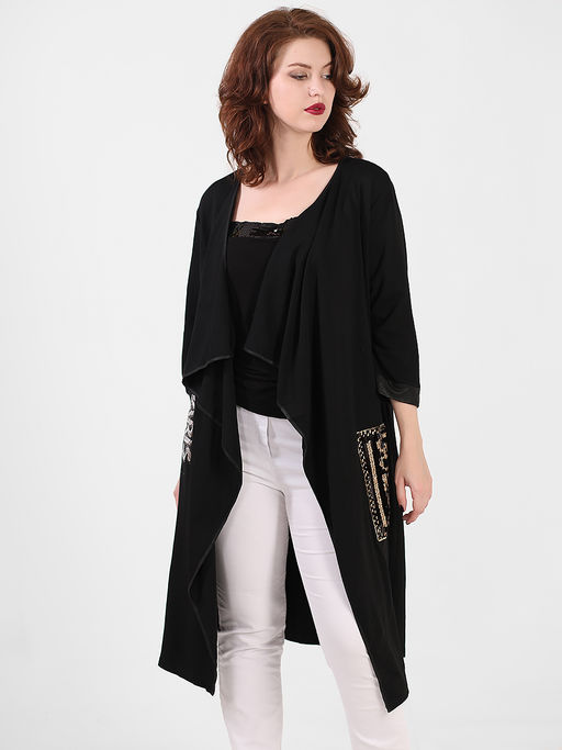 Кардиган ниже колена женский - Almond фото 4