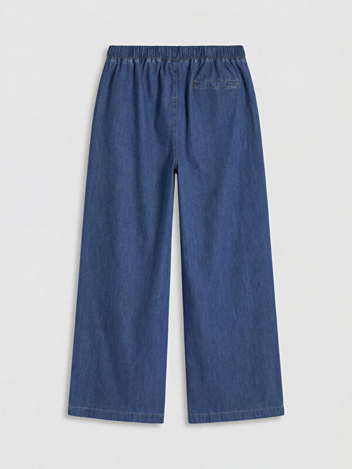 Beli Lastikli Wideleg Kad?n Jean Pantolon