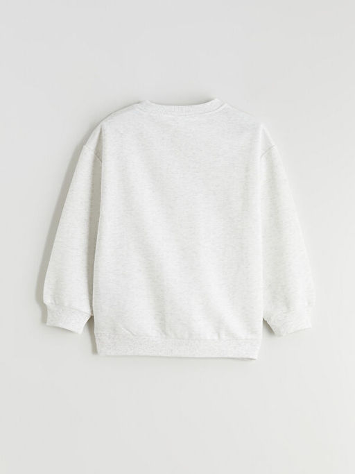 Bisiklet Yaka Varsity Bask?l? Erkek ?ocuk Sweatshirt