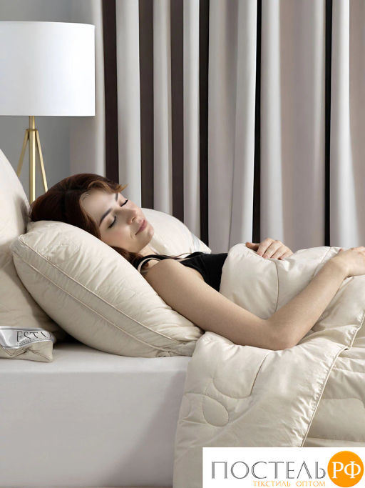 Подушка стеганая Estia ФАБИАНА хл./овеч.пух  фото 3